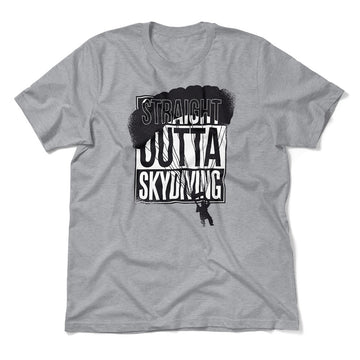 Straight Outta Skydiving Men/Unisex T-Shirt in Athletic Heather color
